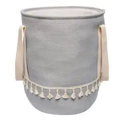Корзина бельевая с ручками "Кантри", Д350 Ш350 В420, серый