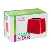 Тостер 650 Вт 6 степеней прожарки HOMESTAR HS-1015 красный