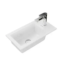 Раковина KERAMA MARAZZI LATO 50х27х14,9 см встраиваемая сверху с отверстием под смеситель, белая глянцевая