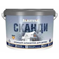 Антисептик кроющий для дерева Акватекс СКАНДИ графит 9 л