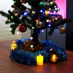Фигура световая Свеча "Пламя" 1LED (батарейки в компл), 2700K, 7,5см, белый