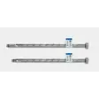 Подводка гибкая для смесителя 80 см (2 шт.) стальная гайка (AQUALINE 25)