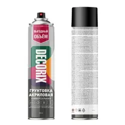 Грунт аэрозольный акриловый Decorix черный 780 мл