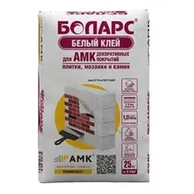 Клей плиточный БОЛАРС БЕЛЫЙ для АМК, плитки, мозаики и камня 25 кг