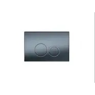 Клавиша смывная AQUATEK KDI-0000035 (005C-1) оружейная сталь матовая ободок хром (клавиши круглые)