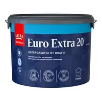 Краска ВД интерьерная моющаяся полуматовая Tikkivala (Tikkurila) EURO EXTRA 20 База C 9л