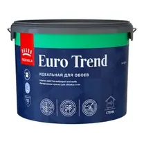 Краска ВД интерьерная для обоев и стен матовая Tikkivala (Tikkurila) EURO TREND База C 9л