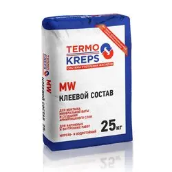 Клей TERMOKREPS "MW" для крепления минераловатных теплоизоляционных плит 25 кг