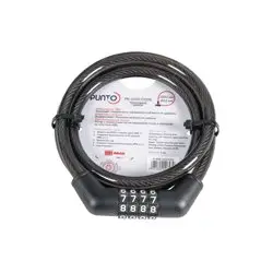 Замок велосипедный с автомат. запиранием Punto (Пунто) PK-BIKE-1010-CODE (10х1000) /подвес
