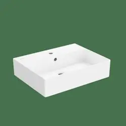 Раковина-чаша Vitra M20 прямугольная, подвесная 52 см с отверстием под смеситель, цвет белый