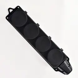 Розетка переносная Lezard 4-местная с заглушками 2Р+РЕ 1х16А 220-240V (каучук)