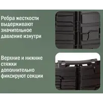 Компостер садовый «Бастион» усиленный, черный (люк черный) с черной крышкой, 1210 л