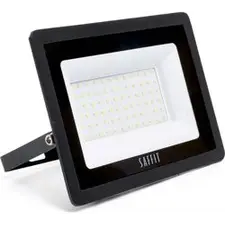 Прожектор светодиодный 70W 6400K 230V IP65 6300Лм 151х127х28мм черный в компактном корпусе SAFFIT, SFL90-70