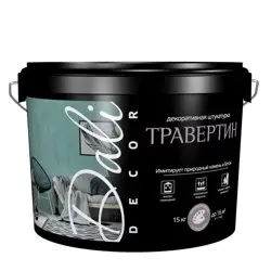 Штукатурка декоративная Dali-Decor "Травертин" белая, 15кг ( Т-ра перевозки не ниже +5град)